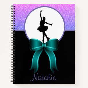 Carnet Parties scintillant de patinage artistique et Carn