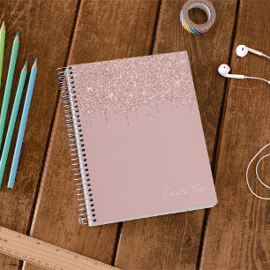 Carnet Parties scintillant d'or Rose couleur rose pâle pe