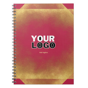 Carnet Parties scintillant d'or Viva Magenta Fab Logo et
