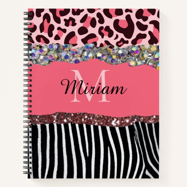 Carnet Parties scintillant en or pour fille Rose Rose (Devant)