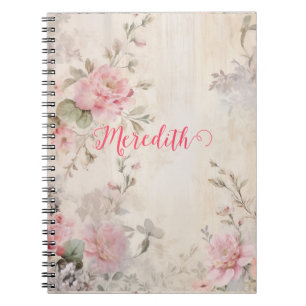 Carnet parties scintillant en or rose, feuille rose, emba