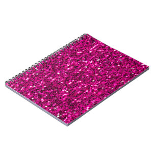 Carnet Parties scintillant étincelante rose chaud