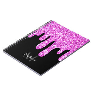 Carnet Parties scintillant étincelante rose noir Monogram