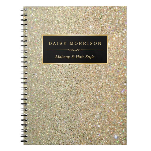 Carnet Parties scintillant Gold branchée Sparkles Makeup  (Devant)
