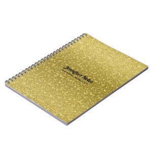 Carnet Parties scintillant Gold Retro Et Étincelles