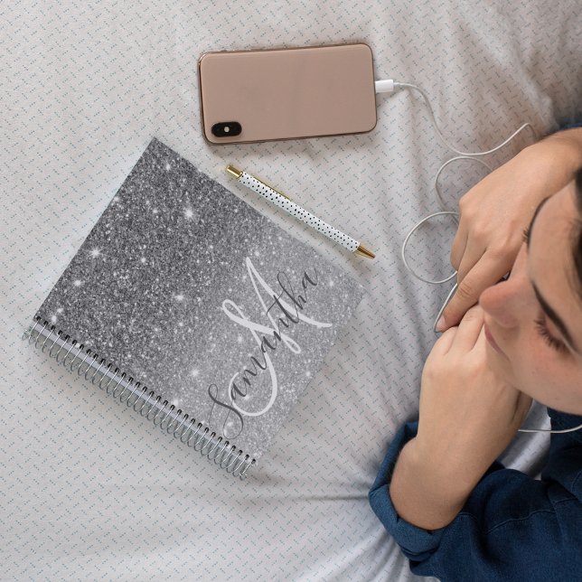 Carnet Parties scintillant gris moderne éclabousser Nom p (Créateur téléchargé)