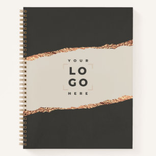 Carnet parties scintillant or rose noir moderne élégant l