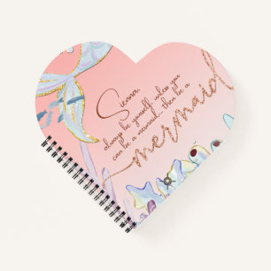 Carnet Parties scintillant Pastel personnalisée "Be a Mer