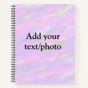 Carnet Parties scintillant pastel simple coloré ajouter v