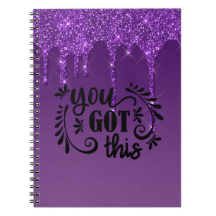 Carnet Parties scintillant pourpre Vous Avez Obtenu