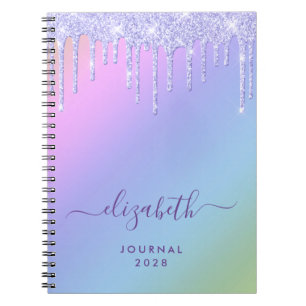 Carnet Parties scintillant pourpres pour filles - Arc-en-