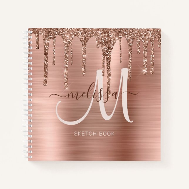 Carnet Parties scintillant Rose Chic Gold Driving  Monogr (Devant)