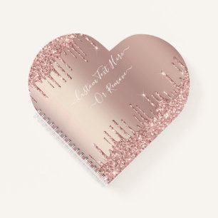Carnet Parties scintillant rose Gold Blush - Votre texte