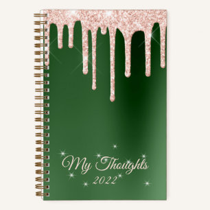 Carnet Parties scintillant rose Gold Drival Diary Texte p