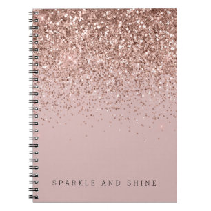 Carnet Parties scintillant rose Gold Sparkle Faux