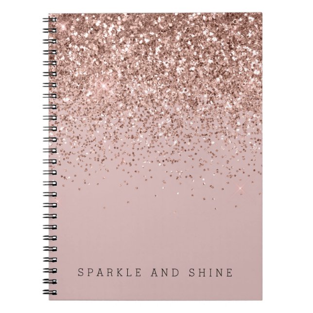 Carnet Parties scintillant rose Gold Sparkle Faux (Devant)