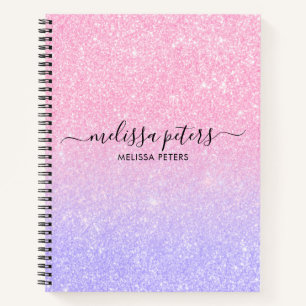Carnet Parties scintillant rose violet joli Glam Nom de l