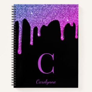 Carnet Parties scintillant rose violet ombre étincelante