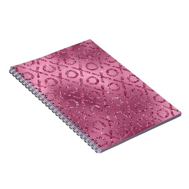 Carnet Parties scintillant rose XOXO (Côté Droit)