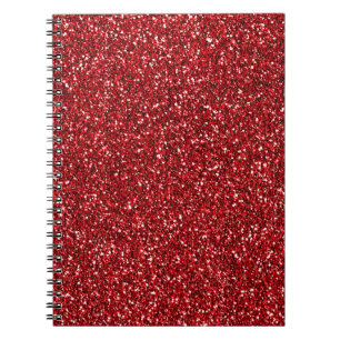 Carnet Parties scintillant rouge Glitz