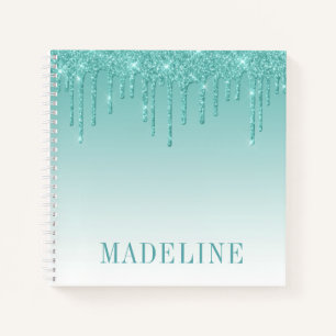 Carnet Parties scintillant Turquoise moderne et tendance