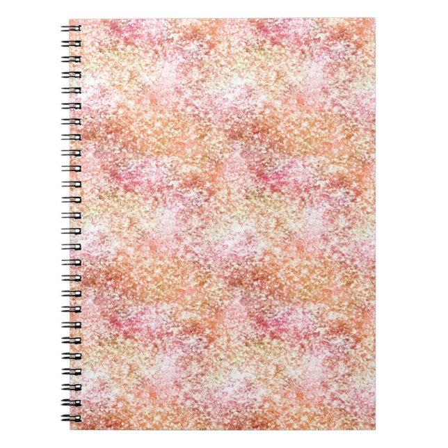Carnet Parties scintillant Unicorne Peach Rose (Devant)
