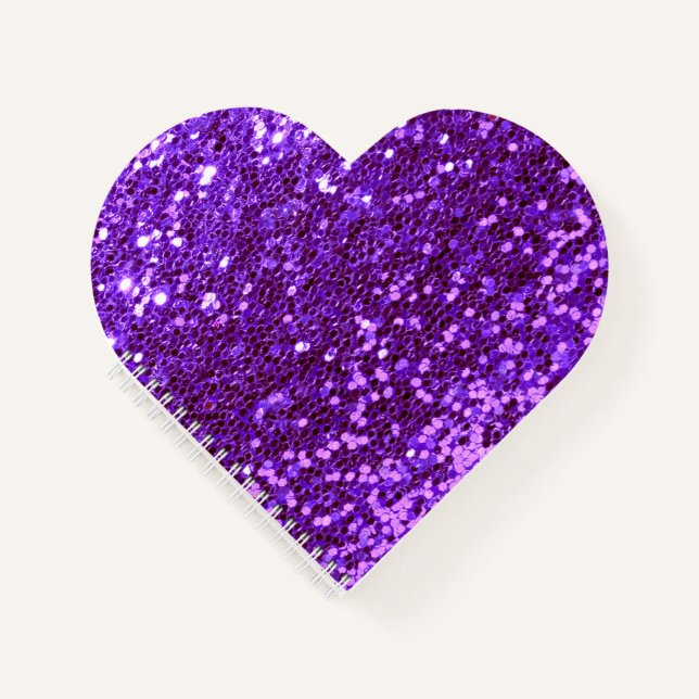 Carnet Parties scintillant violet étincelante brillante f (Devant)