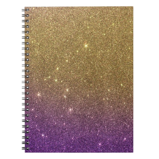 Carnet Parties scintillantes à la mode Girly de gradient (Devant)