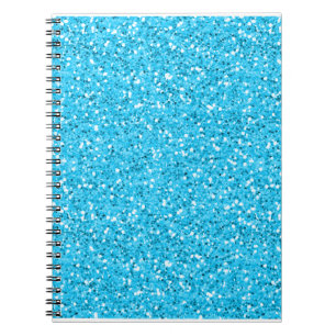 Carnet Parties scintillantes bleues de miroitement d'Aqua