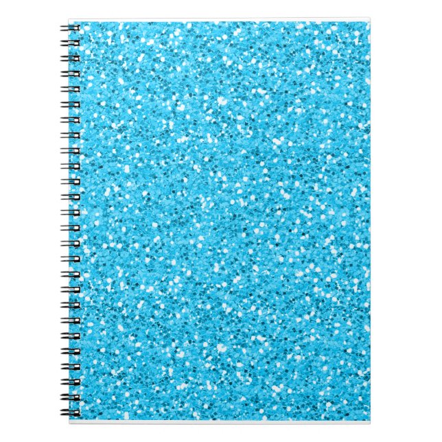 Carnet Parties scintillantes bleues de miroitement d'Aqua (Devant)