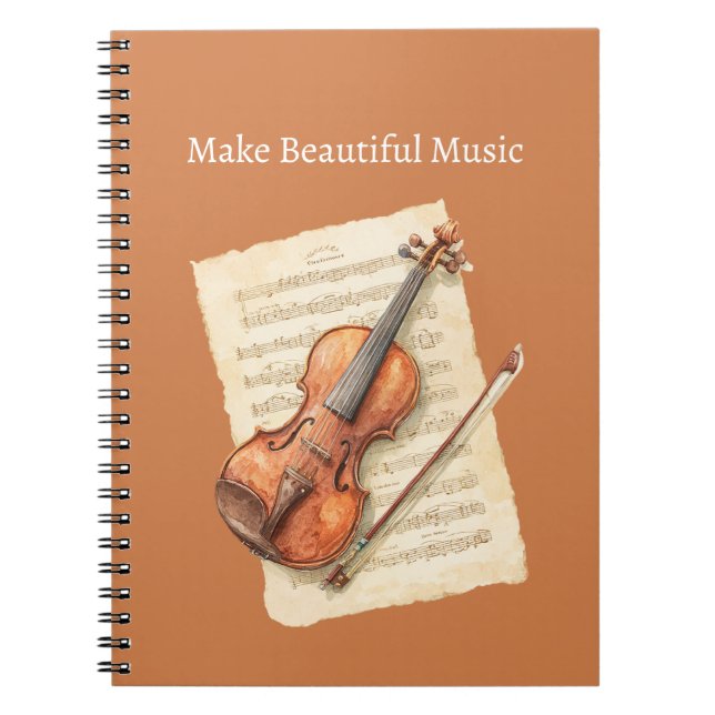 Carnet Partition de musique pour violon (Devant)