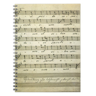 Carnet Partition musicale vintage, partition musicale ant