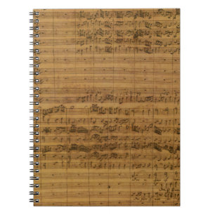 Carnet Partition vintage de Johann Sebastian Bach