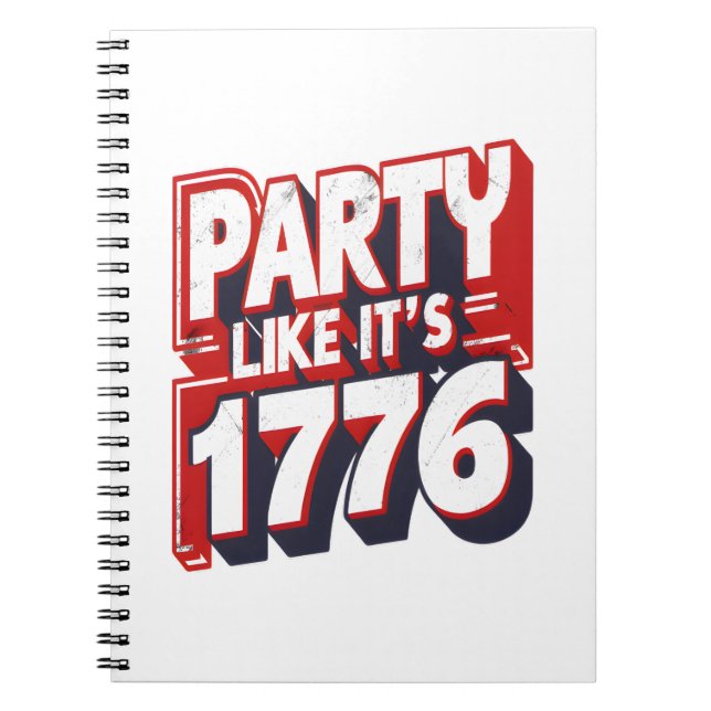 Carnet Party Like It's 1776 Drôle Citation (Devant)