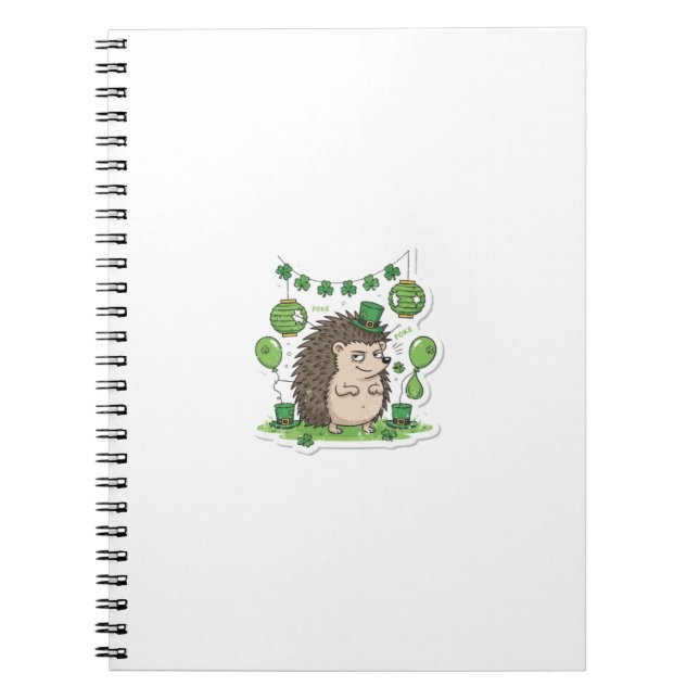 Carnet Party Pooper Hedgehog St.Patrick's Day (Devant)