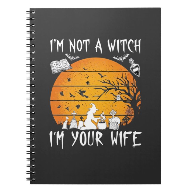 Carnet Pas de femme sorcière Halloween Sunset Chaudron_1 (Devant)