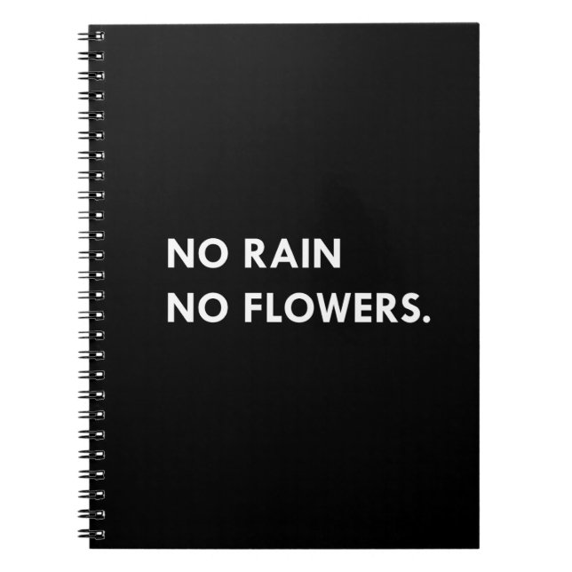 Carnet Pas de pluie, pas de fleurs (Devant)