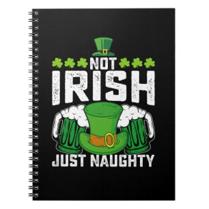 Carnet Pas Irlandais Juste Naughty Funny St Patrick's Day