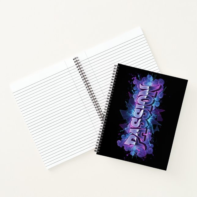 Carnet Passion Cyberpunk Typography – Vibrant Modern Word (Intérieur)