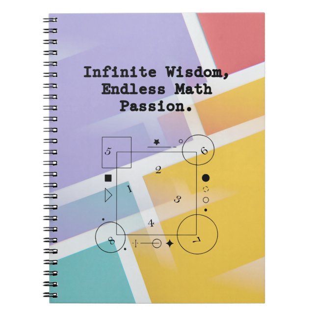 Carnet Passion infinie pour les maths | Éducateur à la sa (Devant)