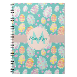 Carnet Pastel Aquarelle Peint Oeuf de Pâques Motif