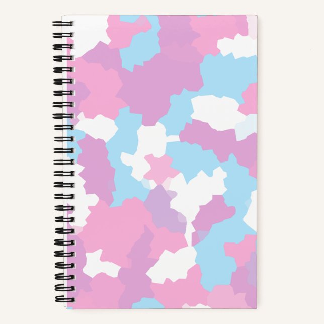 Carnet Pastel Camouflage Motif d'art Abstrait (Recto)
