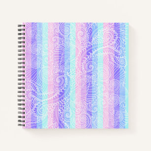 Carnet Pastel Candy   Motif d'Imaginaire doux rayé