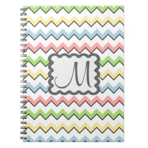 Carnet Pastel Chevron avec Monogram de Shirley Taylor
