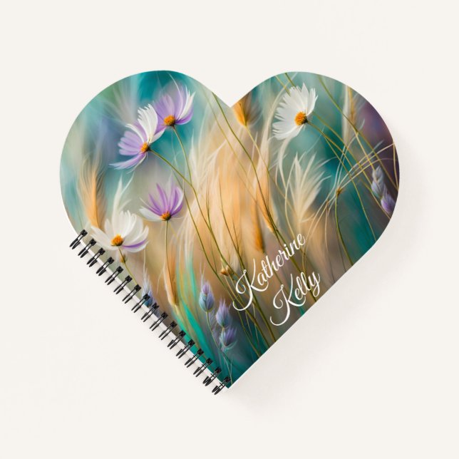 Carnet Pastel Cosmos et graminées, Whispers of Nature (Devant)