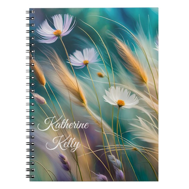 Carnet Pastel Cosmos et graminées, Whispers of Nature (Devant)