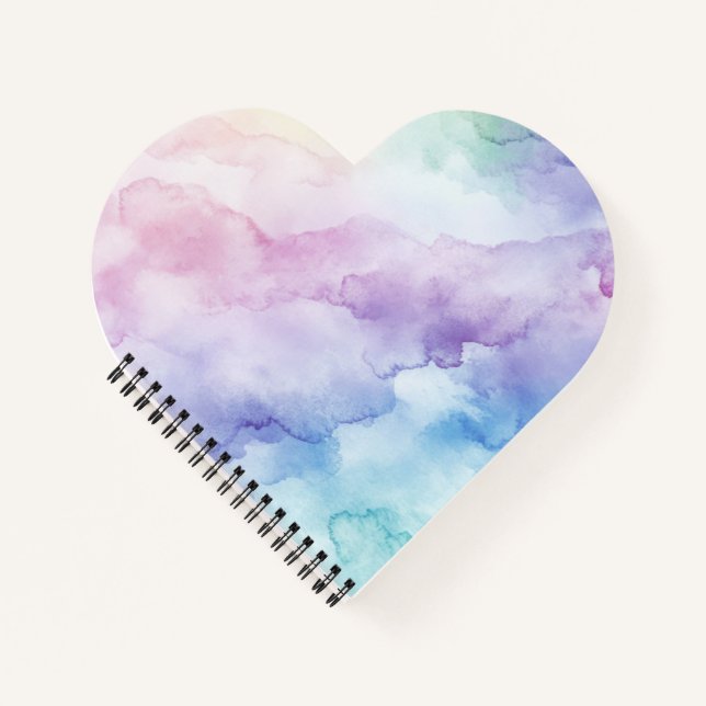 Carnet Pastel en forme de coeur (Devant)