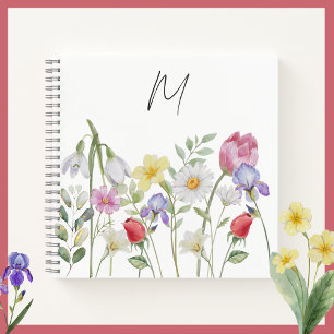 Carnet Pastel Fleurs sauvages Meadow Trendy Croquis perso