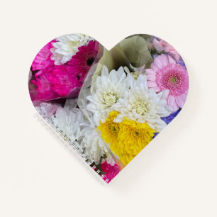 Carnet Pastel Floral Rose, Jaune & Blanc Chrysanthème