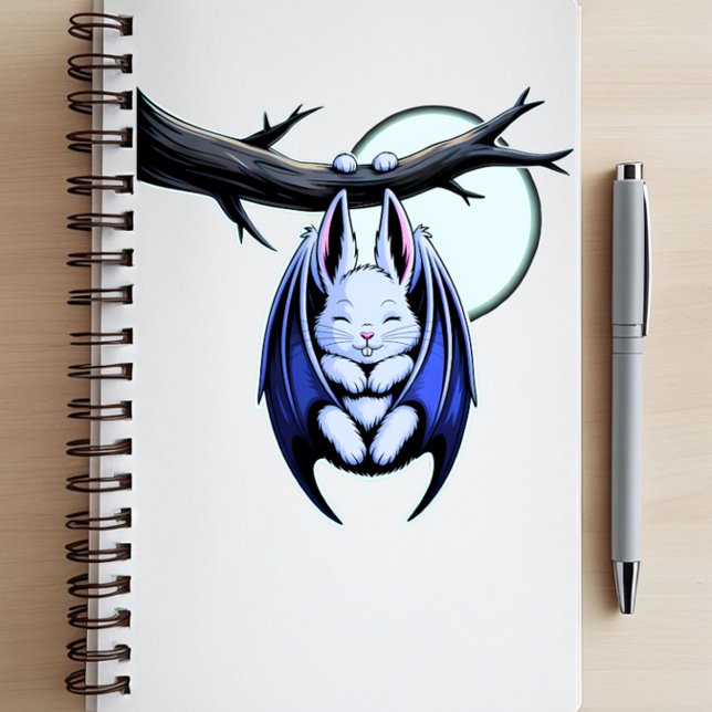 Carnet Pastel Goth Bat Bunny Lune (Créateur téléchargé)